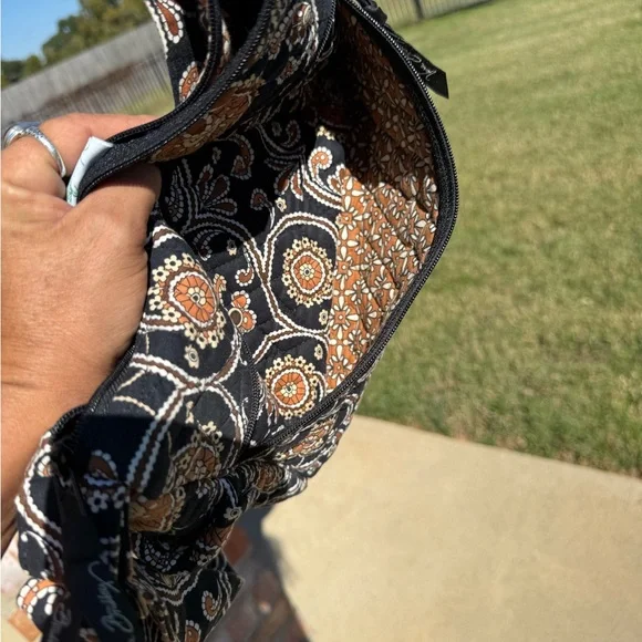 Vera Bradley Black and Tan Paisley Shoulder Bag - Picture 13 of 13